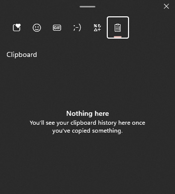 Windows 11 clipboard history
